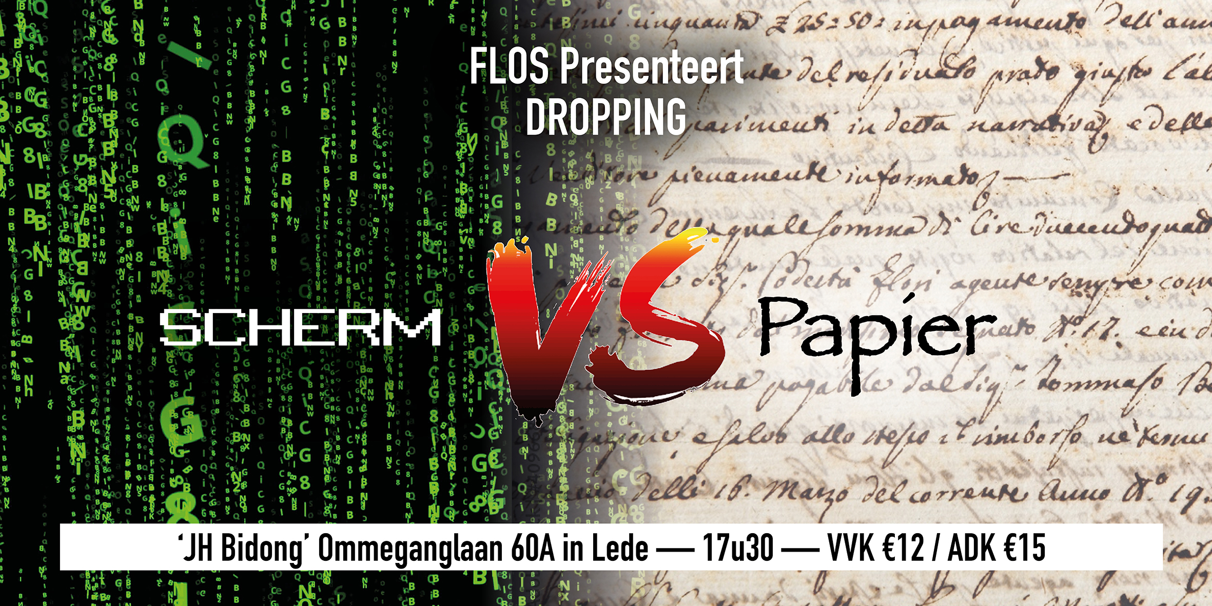 FLOS Presenteert: Dropping "Papier vs Scherm"